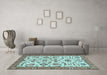 Machine Washable Abstract Light Blue Modern Rug in a Living Room, wshabs3273lblu