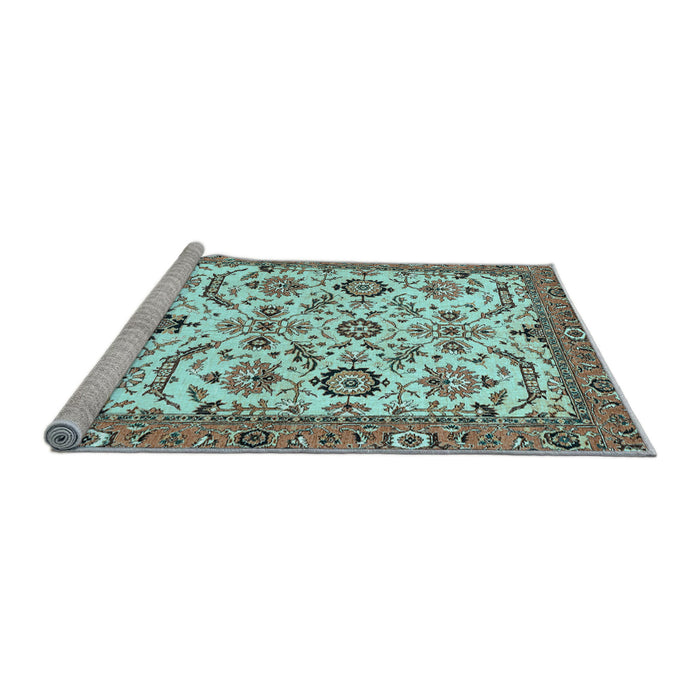 Sideview of Machine Washable Abstract Light Blue Modern Rug, wshabs3273lblu