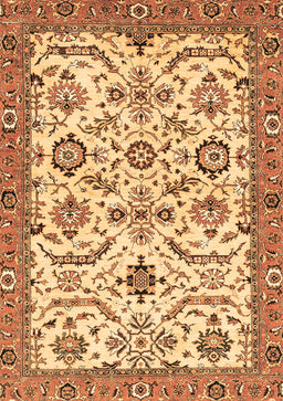 Abstract Brown Modern Rug, abs3273brn