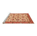 Sideview of Machine Washable Abstract Orange Modern Area Rugs, wshabs3273org