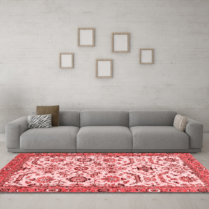 Modern Red Washable Rugs