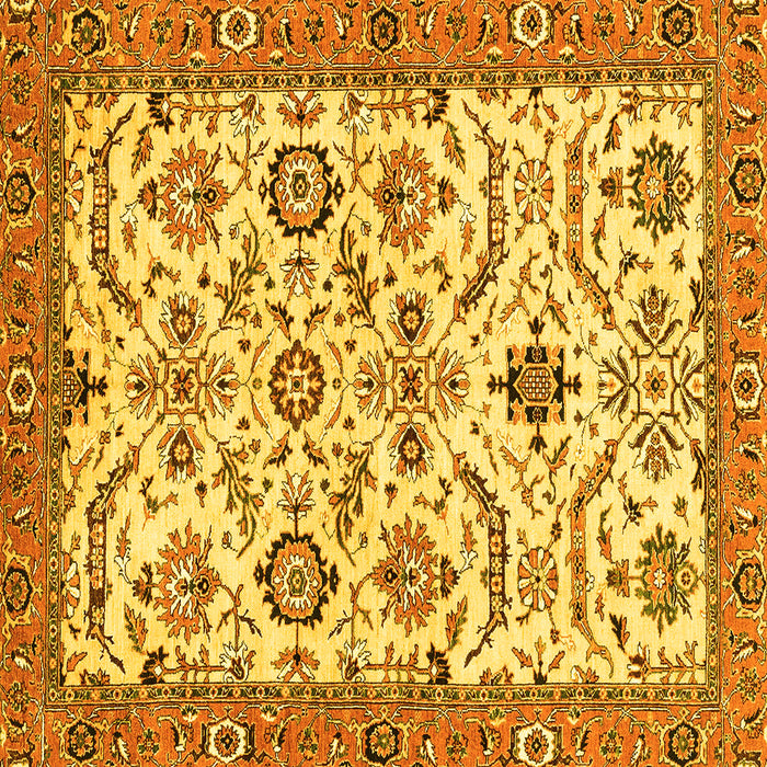 Square Abstract Yellow Modern Rug, abs3273yw