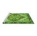 Sideview of Machine Washable Persian Green Traditional Area Rugs, wshabs3274grn