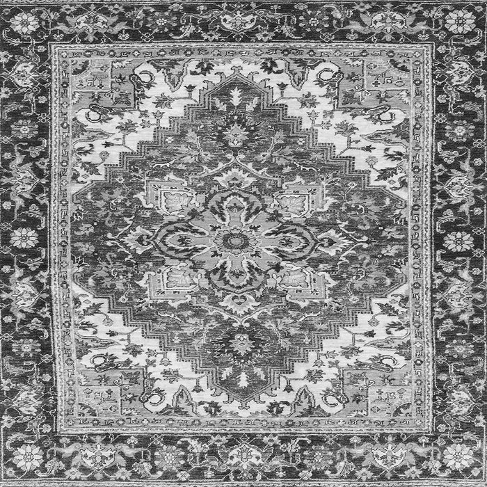 Square Machine Washable Persian Gray Traditional Rug, wshabs3274gry