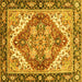 Square Persian Yellow Traditional Rug, abs3274yw