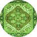 Round Persian Green Traditional Rug, abs3274grn