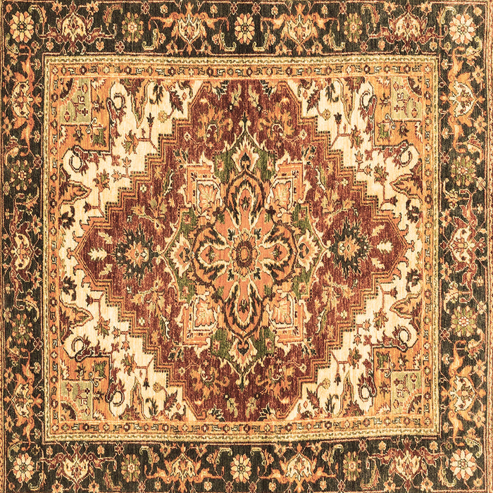 Square Persian Brown Traditional Rug, abs3274brn