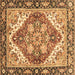 Square Persian Brown Traditional Rug, abs3274brn