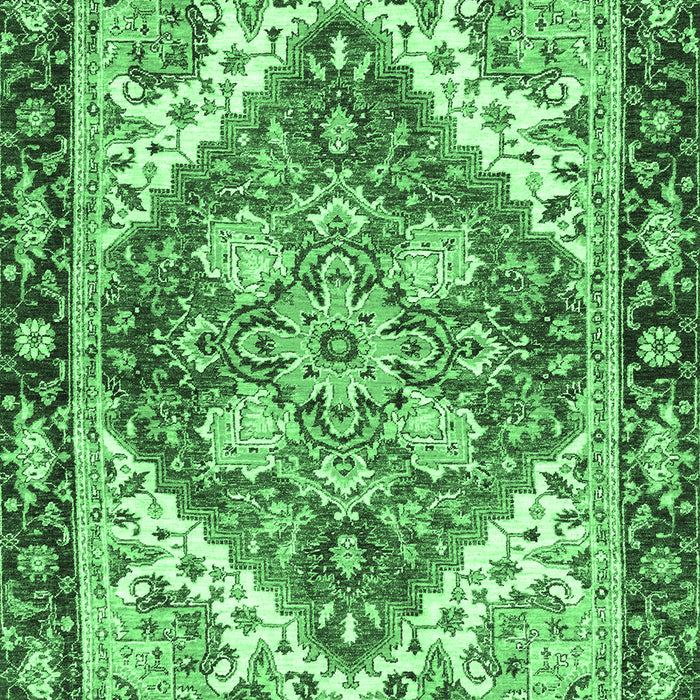 Machine Washable Persian Emerald Green Traditional Area Rugs, wshabs3274emgrn