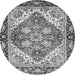 Round Persian Gray Traditional Rug, abs3274gry