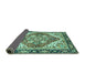 Sideview of Persian Turquoise Traditional Rug, abs3274turq