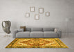 Machine Washable Persian Yellow Traditional Rug in a Living Room, wshabs3274yw