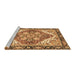 Sideview of Machine Washable Persian Brown Traditional Rug, wshabs3274brn