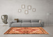 Machine Washable Persian Orange Traditional Area Rugs in a Living Room, wshabs3274org