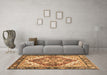 Machine Washable Persian Brown Traditional Rug in a Living Room,, wshabs3274brn