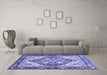 Machine Washable Persian Blue Traditional Rug in a Living Room, wshabs3274blu