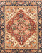 Machine Washable Abstract Brown Red Rug, wshabs3274
