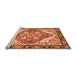 Sideview of Machine Washable Persian Orange Traditional Area Rugs, wshabs3274org