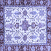 Square Machine Washable Oriental Blue Traditional Rug, wshabs3275blu