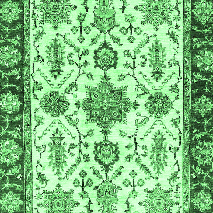 Oriental Emerald Green Traditional Rug, abs3275emgrn