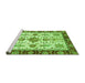 Sideview of Machine Washable Oriental Green Traditional Area Rugs, wshabs3275grn