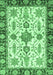 Machine Washable Oriental Emerald Green Traditional Area Rugs, wshabs3275emgrn