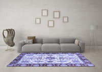 Machine Washable Oriental Blue Traditional Rug, wshabs3275blu