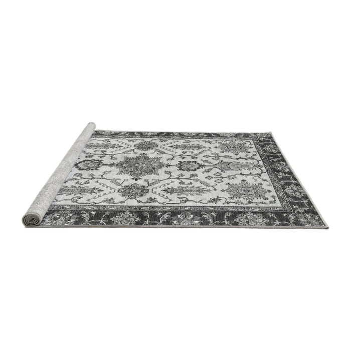 Sideview of Machine Washable Oriental Gray Traditional Rug, wshabs3275gry