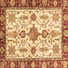 Square Oriental Brown Traditional Rug, abs3275brn