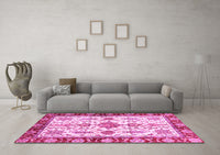 Machine Washable Oriental Pink Traditional Rug, wshabs3275pnk