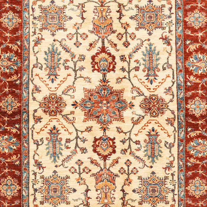 Machine Washable Abstract Brown Gold Rug, wshabs3275