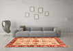 Machine Washable Oriental Orange Traditional Area Rugs in a Living Room, wshabs3275org