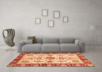 Machine Washable Oriental Orange Traditional Rug, wshabs3275org