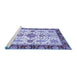 Sideview of Machine Washable Oriental Blue Traditional Rug, wshabs3275blu