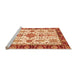 Sideview of Machine Washable Oriental Orange Traditional Area Rugs, wshabs3275org