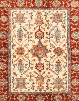 Abstract Brown Gold Oriental Rug, abs3275