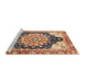 Sideview of Machine Washable Abstract Brown Red Rug, wshabs3276