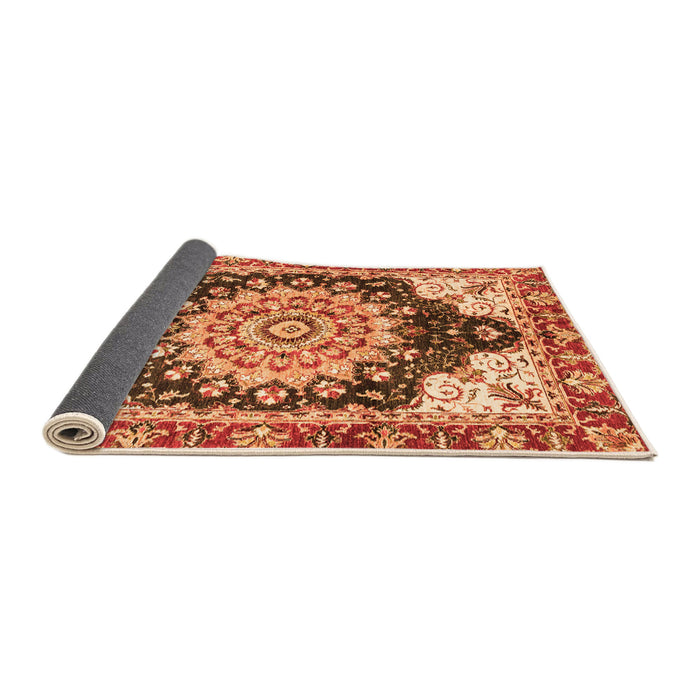 Sideview of Geometric Orange Traditional Rug, abs3276org