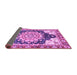 Sideview of Geometric Purple Traditional Rug, abs3276pur