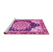 Sideview of Machine Washable Geometric Pink Traditional Rug, wshabs3276pnk