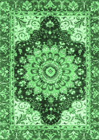 Geometric Emerald Green Traditional Rug, abs3276emgrn