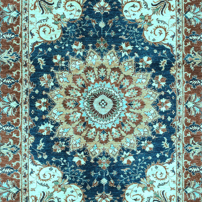 Geometric Light Blue Traditional Rug, abs3276lblu