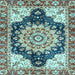 Square Geometric Light Blue Traditional Rug, abs3276lblu