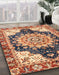 Machine Washable Abstract Brown Red Rug in a Family Room, wshabs3276