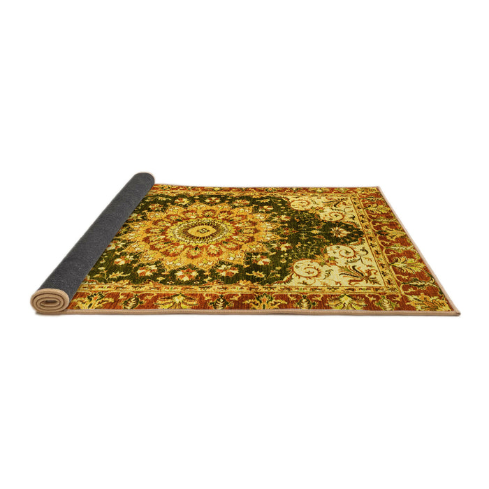Sideview of Geometric Yellow Traditional Rug, abs3276yw