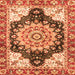 Square Geometric Orange Traditional Rug, abs3276org