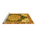 Sideview of Machine Washable Geometric Yellow Traditional Rug, wshabs3276yw