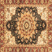 Square Geometric Brown Traditional Rug, abs3276brn