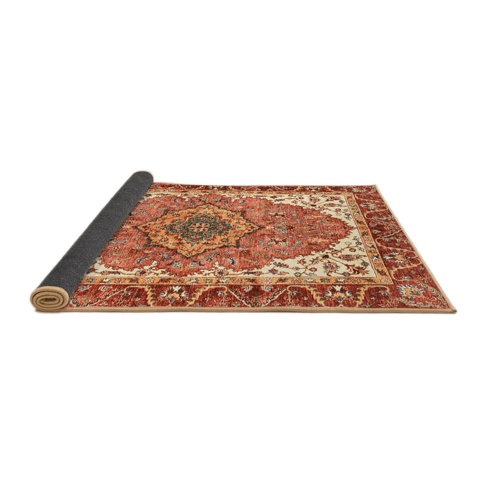 Sideview of Abstract Red Persian Rug, abs3277