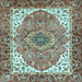 Square Persian Light Blue Traditional Rug, abs3277lblu